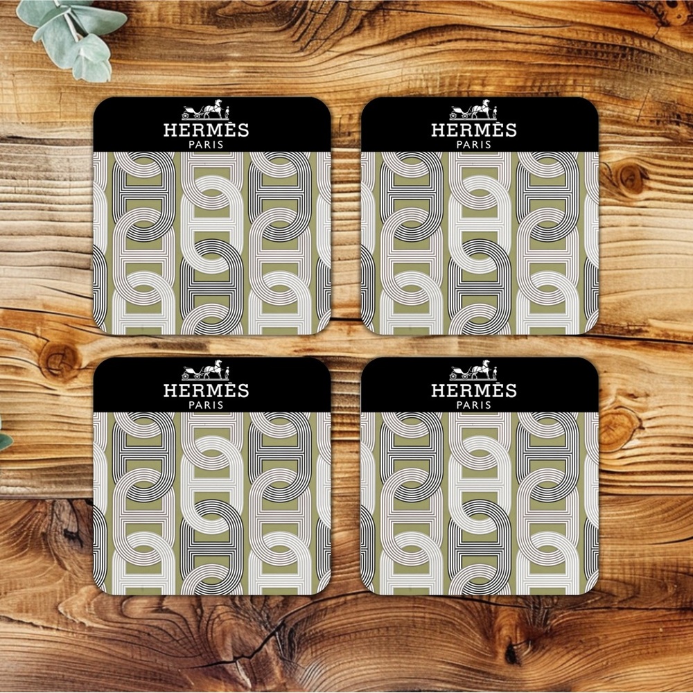 HANDMADE FASHION Set of 4 Ceramic Drink Coasters